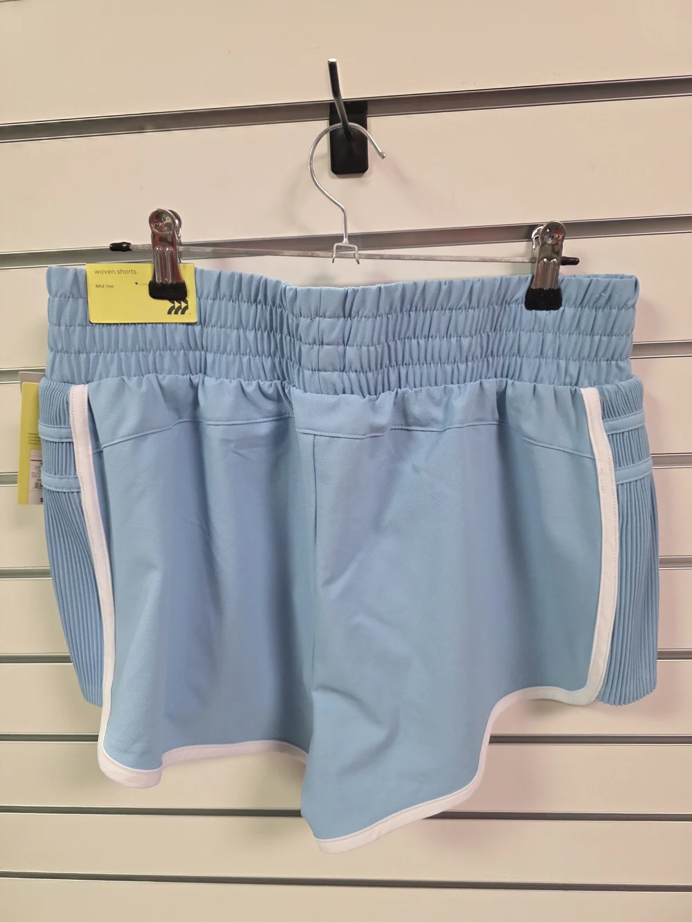 all in motion Light Blue Athletic Shorts with White Trim